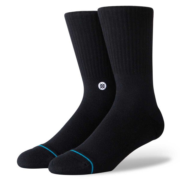 Stance Icon Crew Sock – Men’s in Black and White